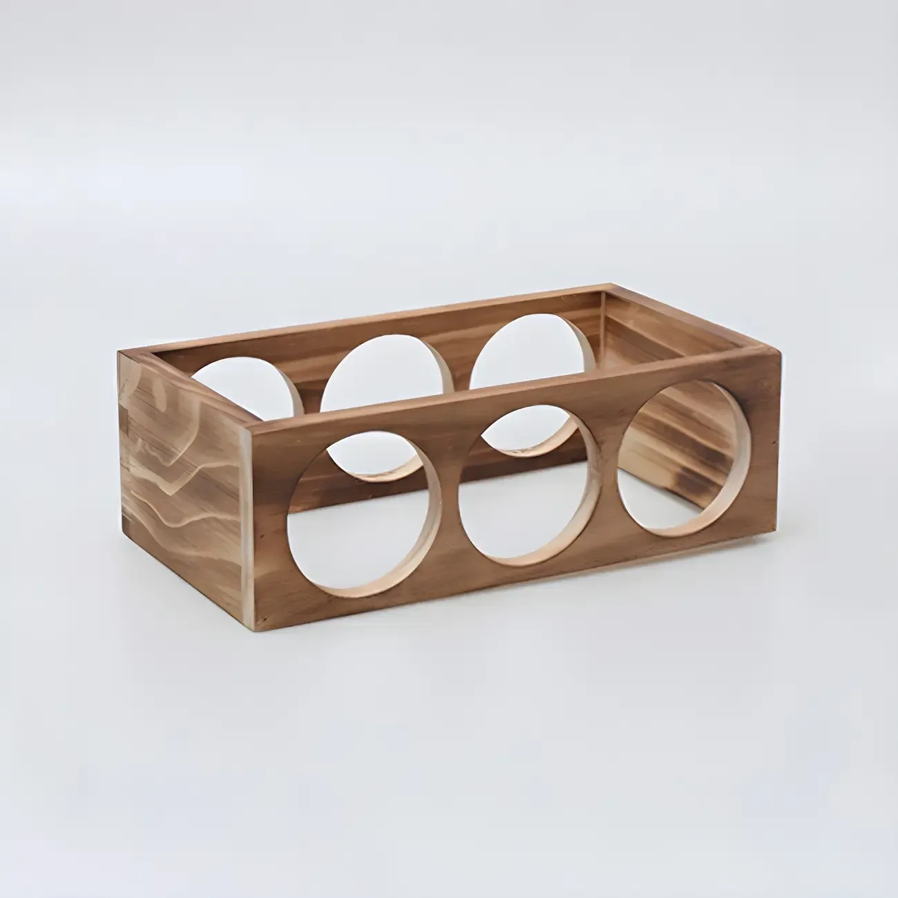 Natural Wooden Stackable Wine Rack Tabletop Wine Holder