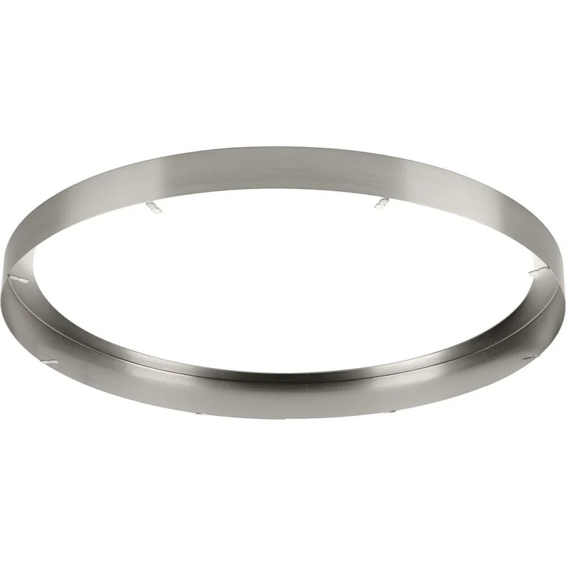 Everlume Collection Brushed Nickel 14  Edgelit Round Trim Ring - 14.410  x 14.410  x 1.570