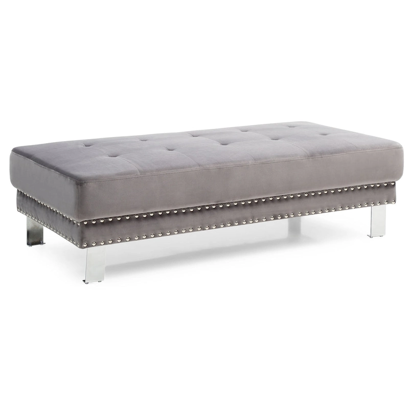 Derek Oversized Velvet Ottoman