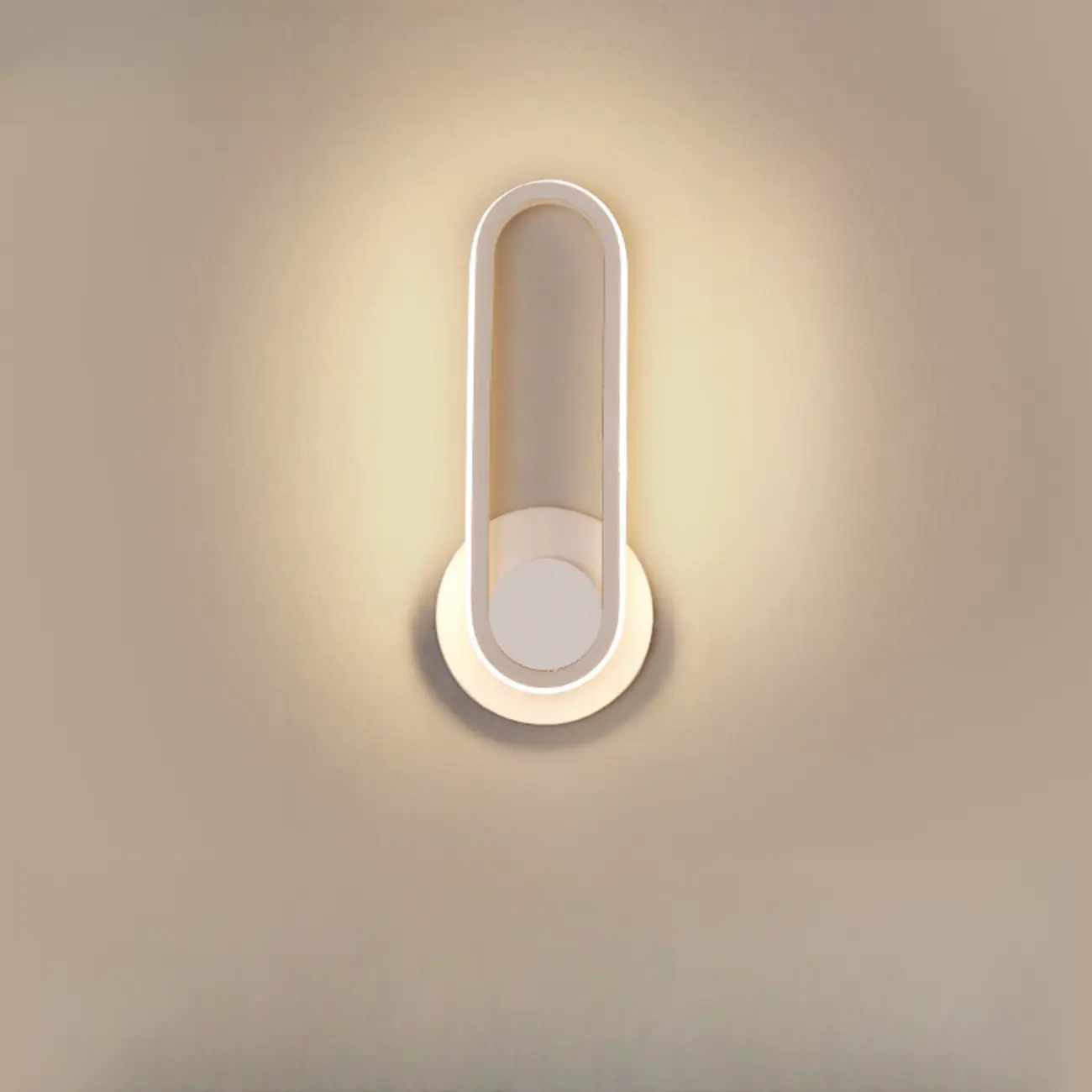 Minimalist LED Wall Sconce with Metal Finish for Bedroom