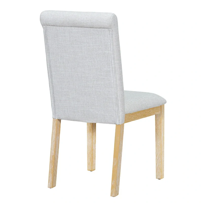 6-Piece Farmhouse Extendable Dining Set with Leaf & Bench