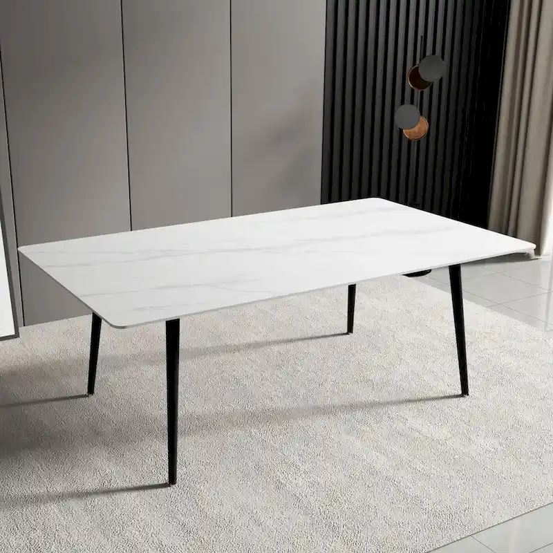 70.8  Rectangle Dining Table with Stone Top