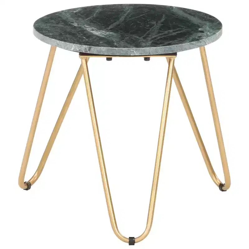 vidaXL Coffee Table End Table Side Sofa Table Real Stone with Marble Texture