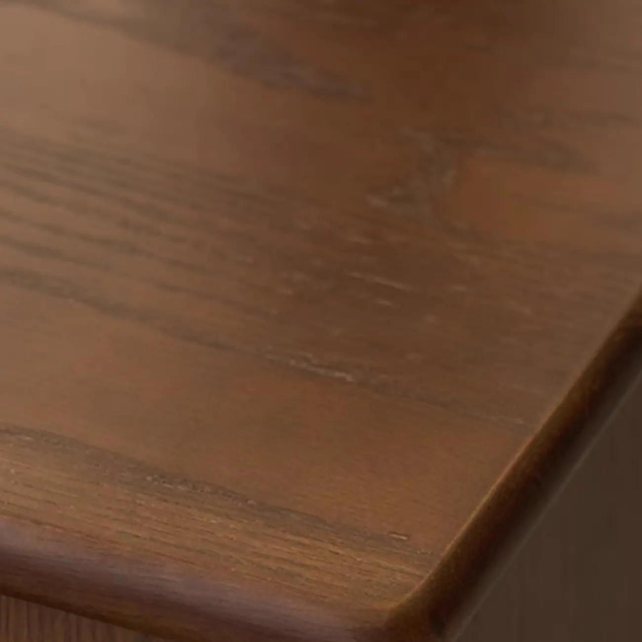 Tall Traditional Brown Wooden Rectangular Side Table