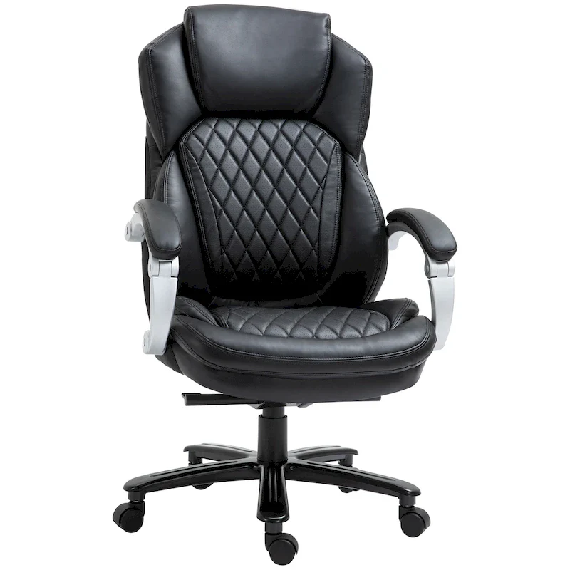 Vinsetto Heavy Duty Office Chair 350lbs Capacity, Mesh & Faux Leather, Rocker Ergonomic, Adjustable Height with Wheels