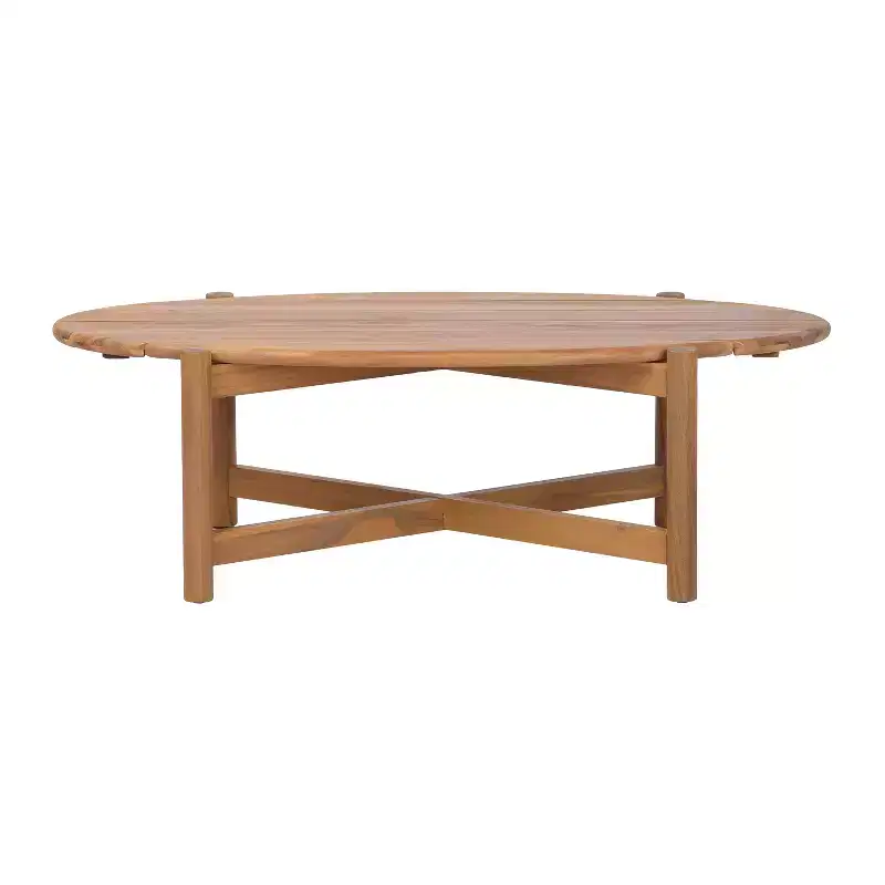 Christopher Knight Home Nada Modern Patio Acacia Coffee Table with Slatted Oval Design