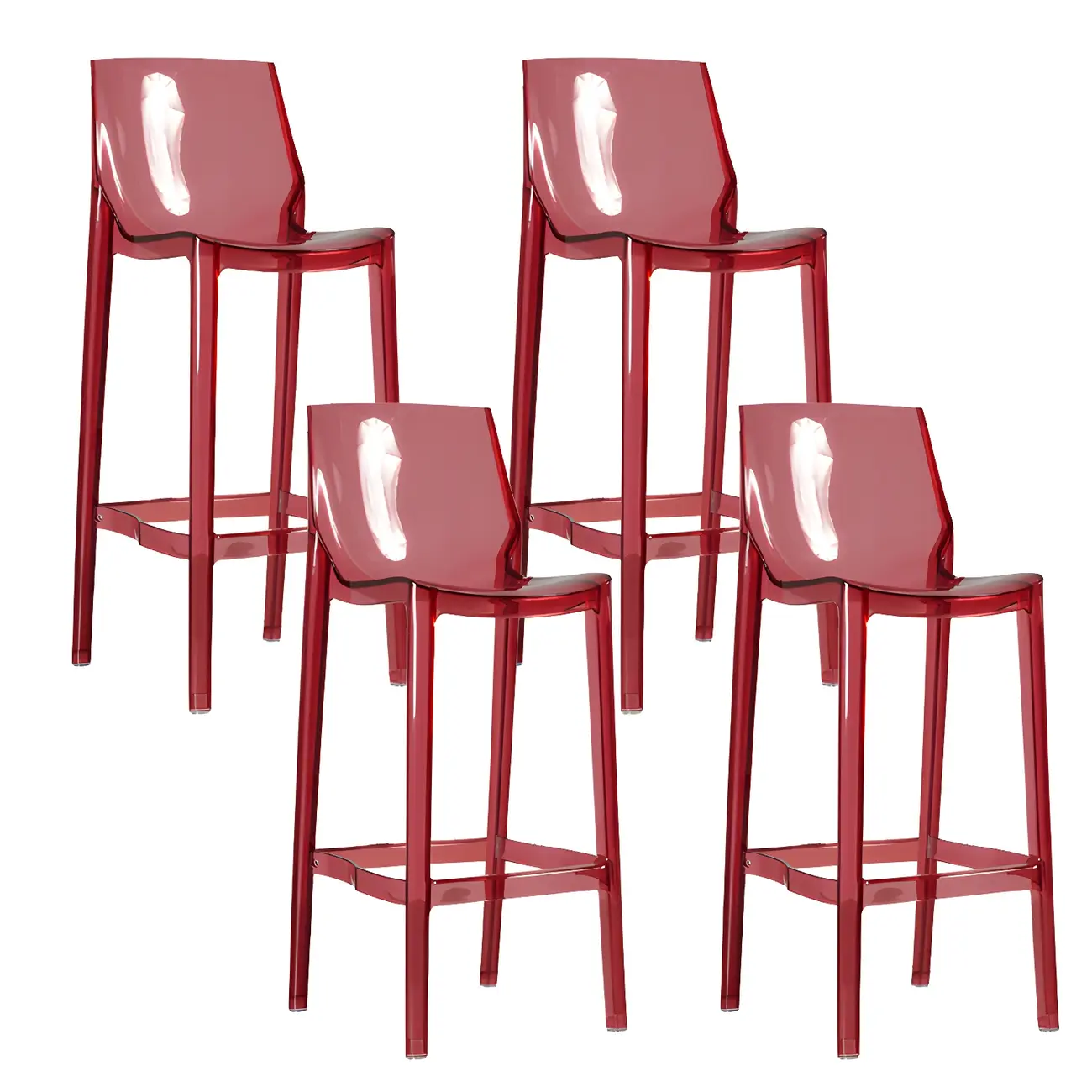 Modern Acrylic Vibrant Durable Colourful Sleek Bar Stool