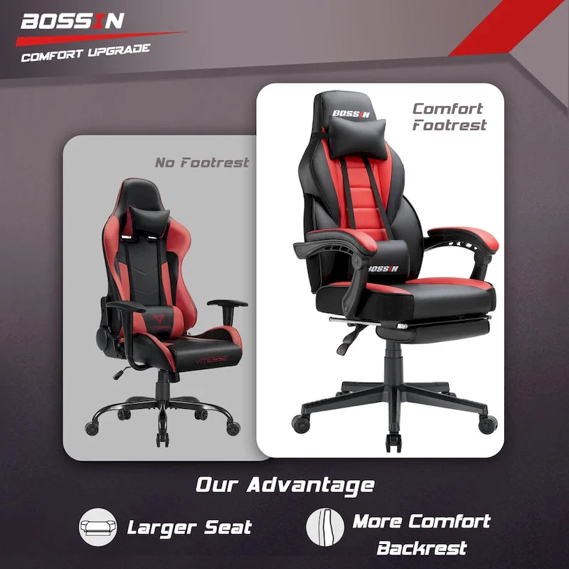 Racing Style Gaming Chair,300 lbs Big and Tall gamer chair High Back Computer Chair