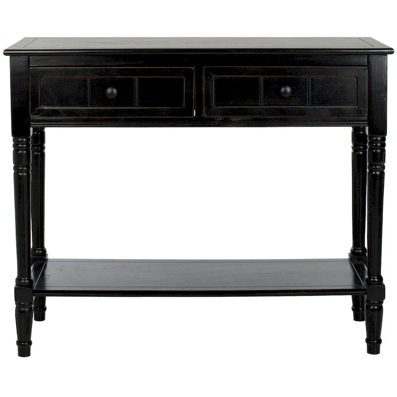 2-Drawer Console Table – Distressed Finish, 5 Colors, 36