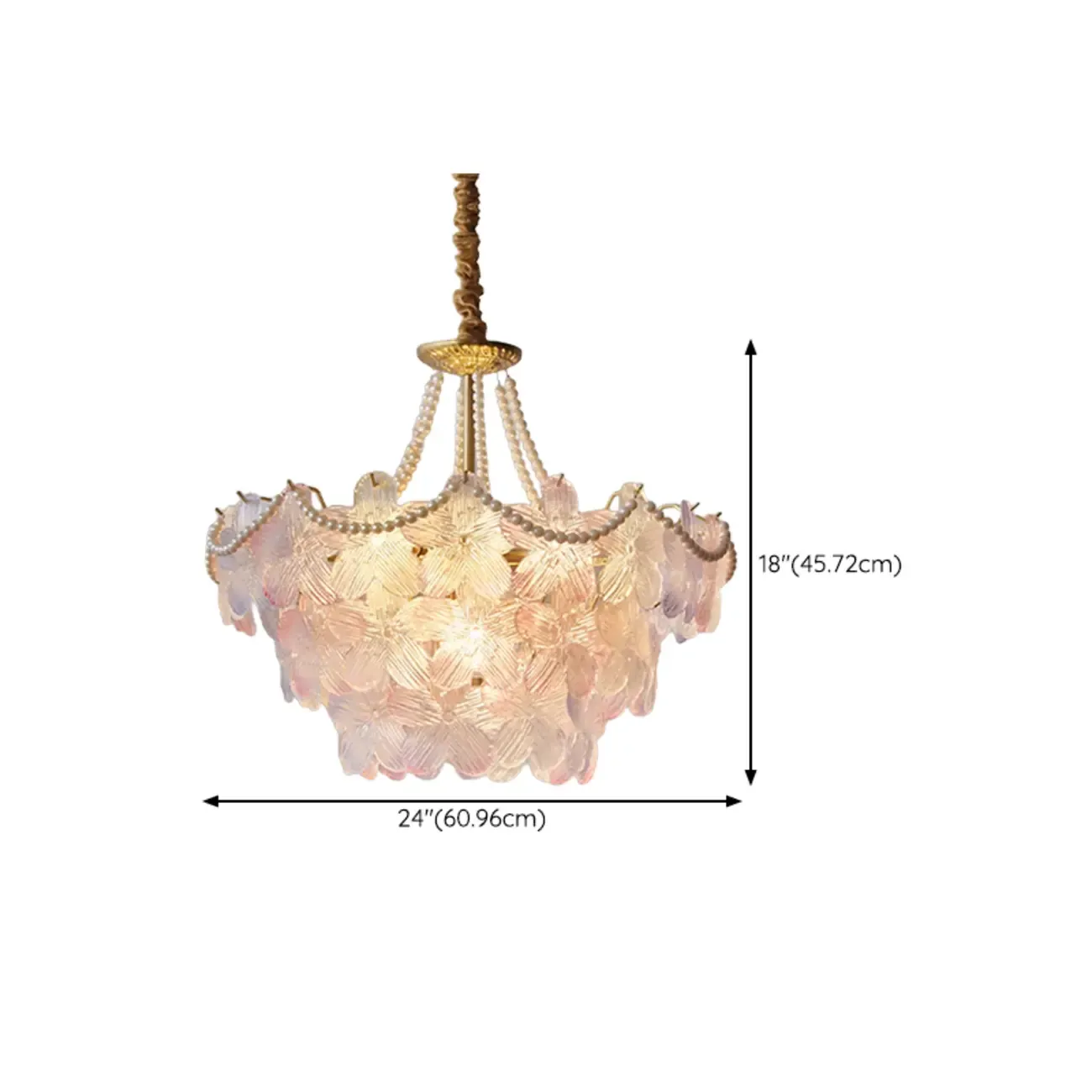 Modern Tier Round Flower Crystal Chandelier