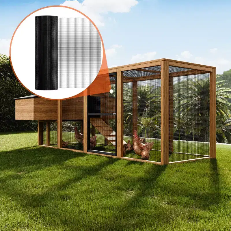 VEVOR Hardware Cloth, 36'' x 50' Galvanized Wire Mesh Roll, 19 Gauge Chicken Wire Fence Roll, Vinyl Coating Metal Wire Mesh for Chicken Coop Barrier