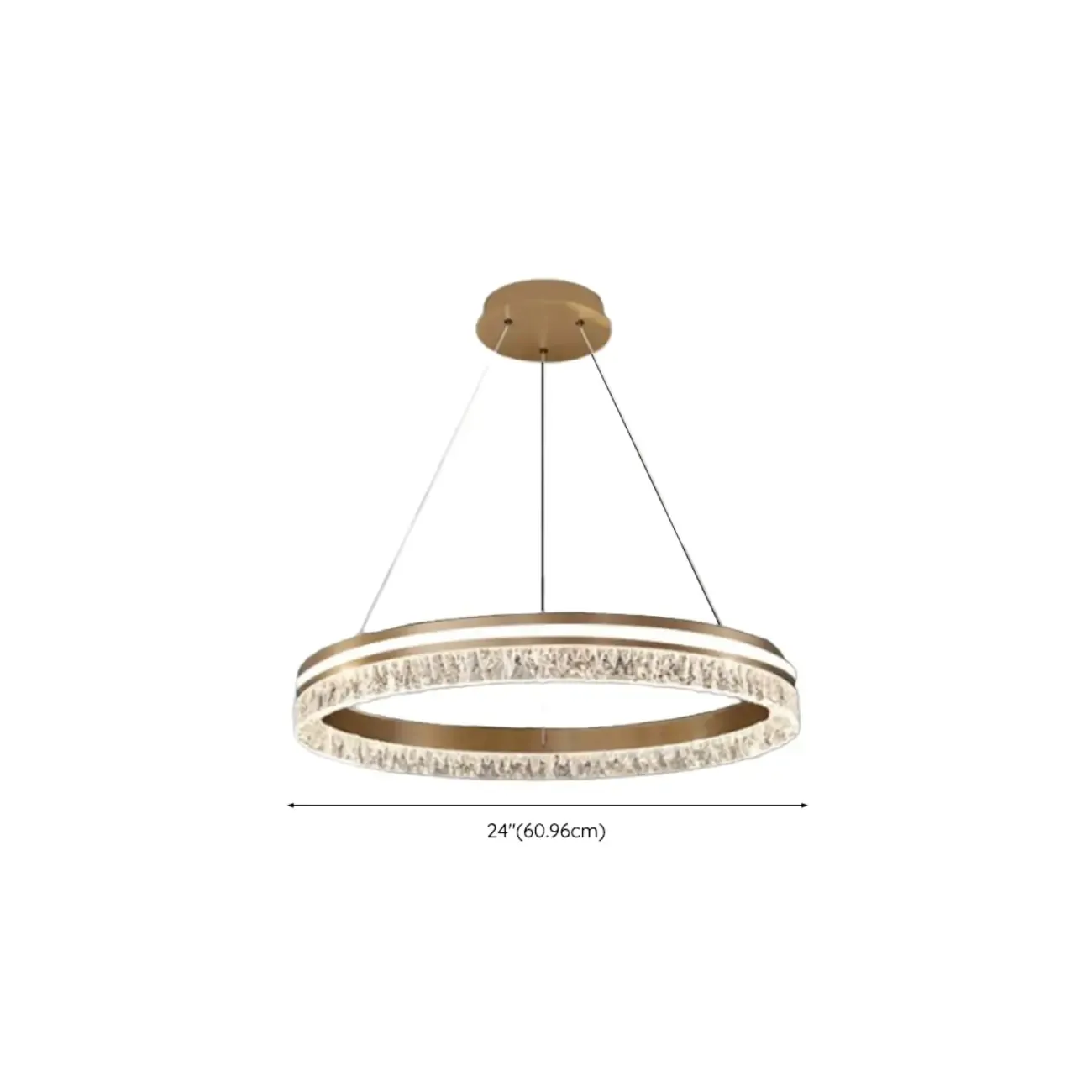 Modern LED Gold Circular Metal Chandelier