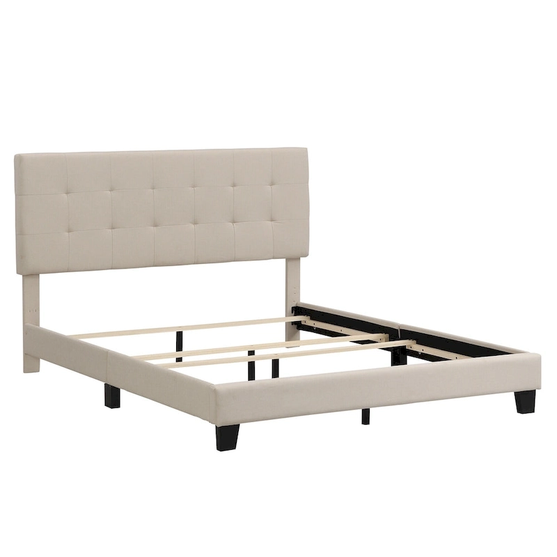 Upholstered Tufted Bed