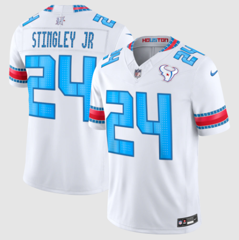 Houston Texans Derek Stingley Jr. White 2026 Rivalries Collection Stitched Limited Jersey