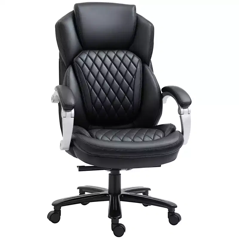 Vinsetto Big and Tall Executive Office Chair with Wide Seat, Computer Desk Chair with High Back, Adjustable Height & Swivel Wheels