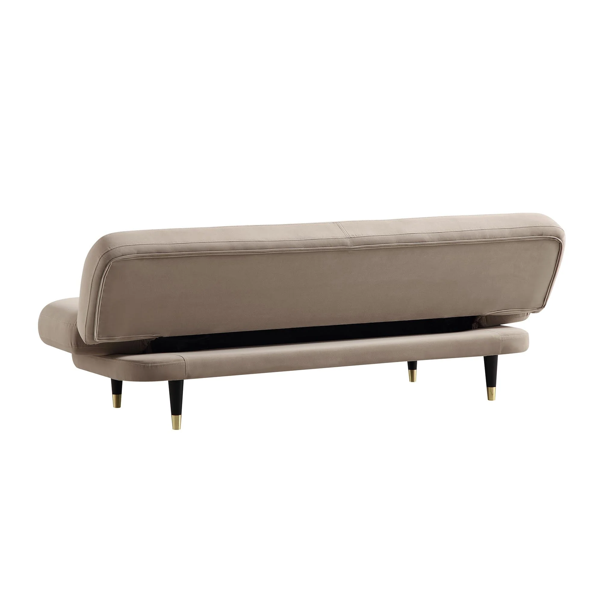 Mink Velvet 2-Seater Sofa Bed Converts to 35