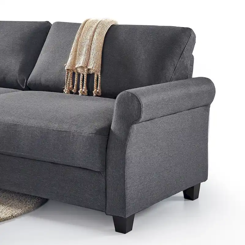 Upholstered 3-Seater Sofa with Rounded Arms | 78
