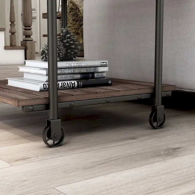 Hyssop Farmhouse 24-inch Steel 1-Shelf End Table by Furniture of America