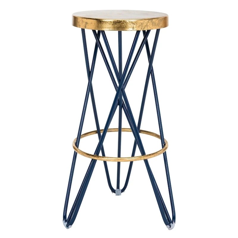 SAFAVIEH Elissa 30 Inch Gold Leaf Bar Stool - 18  x 18  x 30  - 18Wx18Dx30H