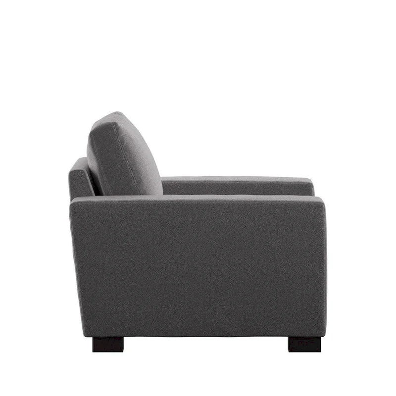 Ashton Grey Fabric Double Sided Down-Feather Filled Chair by iNSPIRE Q Artisan