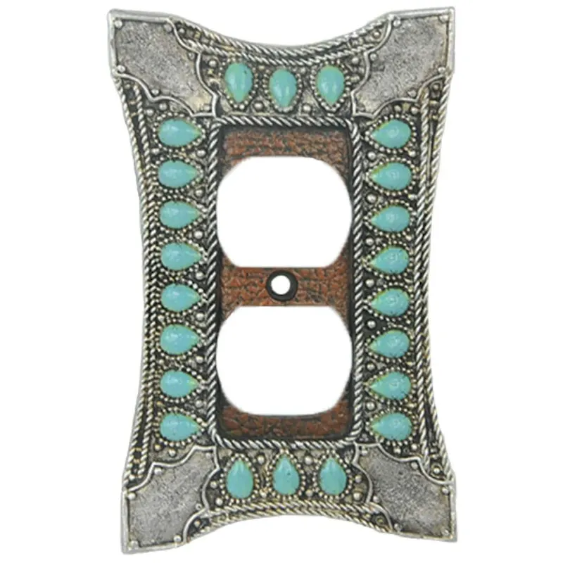Turquoise Switchplate, Double Rocker