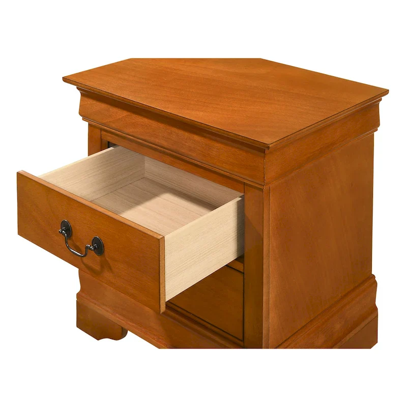 Louis Phillipe Traditional 2-drawer Wood Nightstand