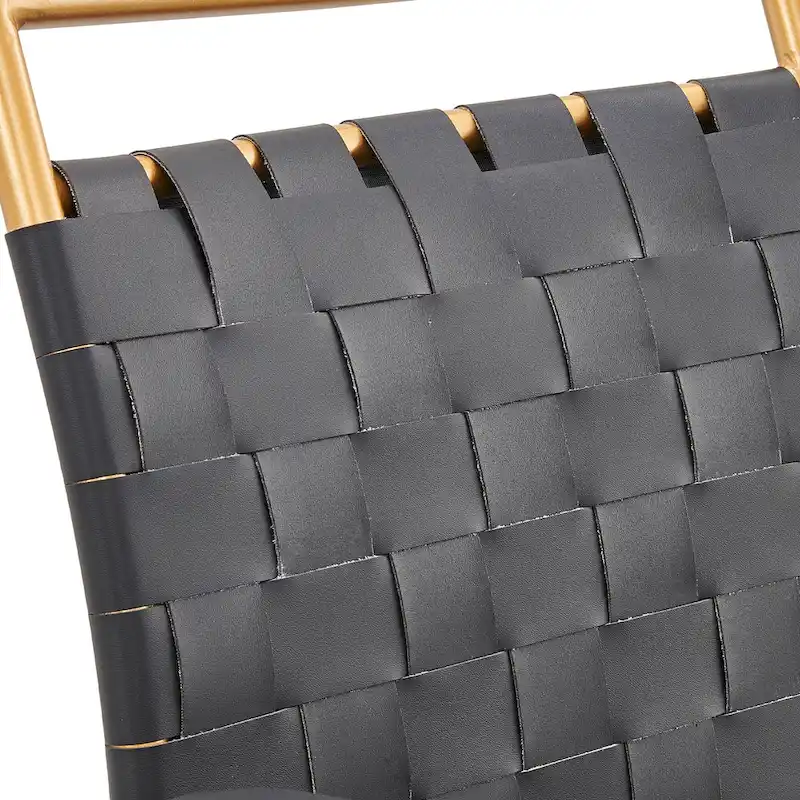 LUXMOD Goldtone Leather Mid Back Office Chair Swivel Computer Desk Chair