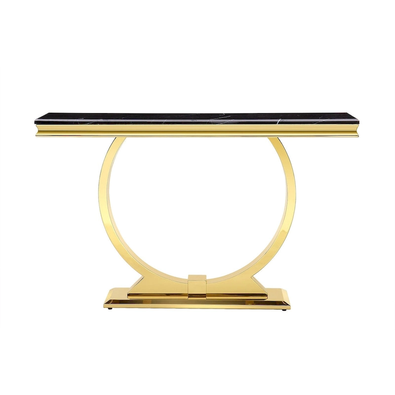 Modern Console Tables With Metal U Base and Gloss texture top