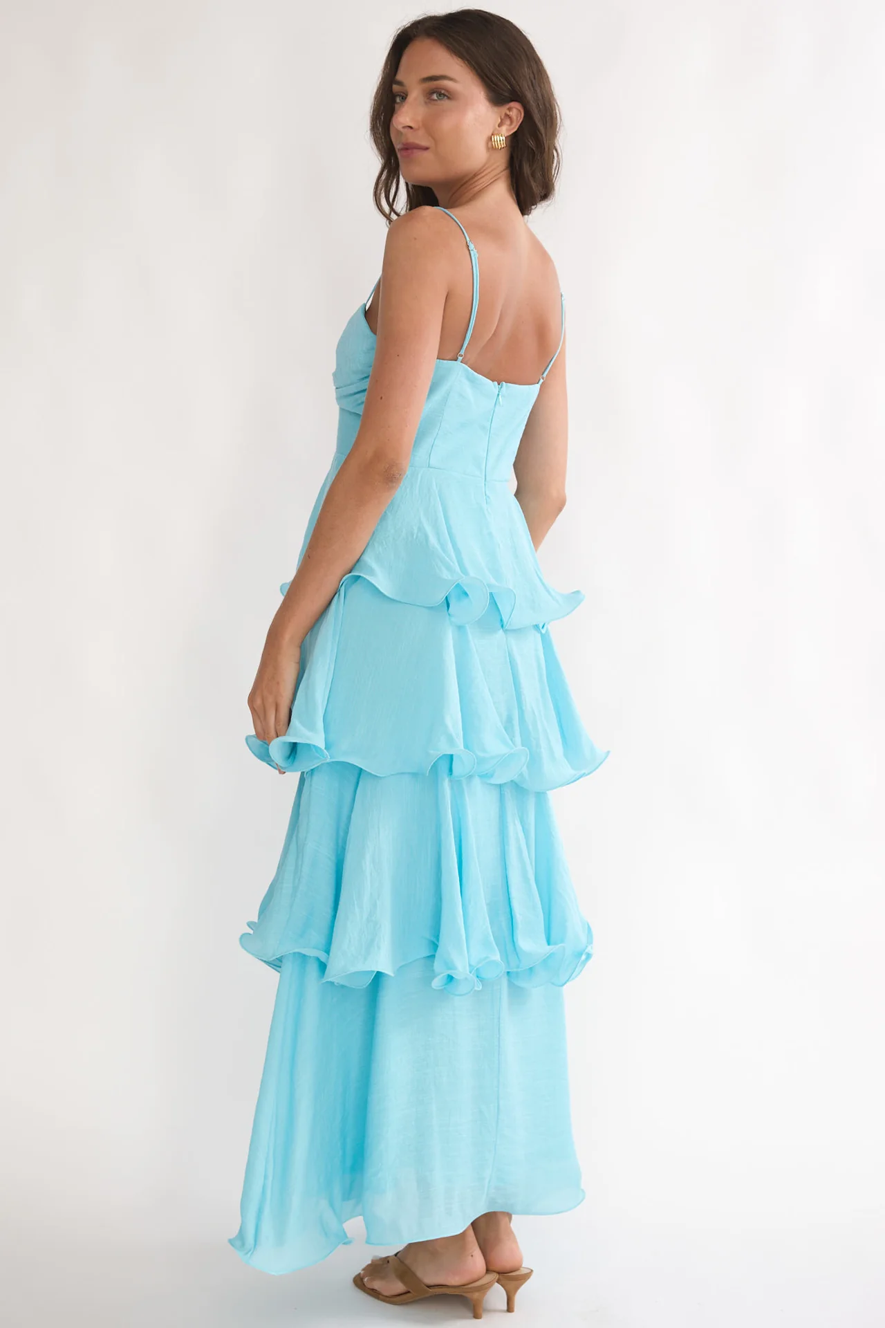 Heather Maxi Dress – Tiered Ruffle Maxi - Tide Blue