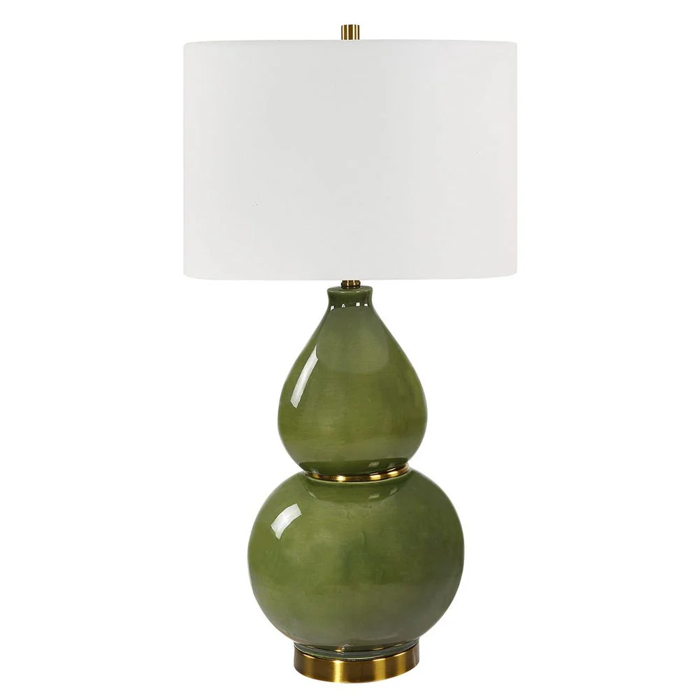 Gourd Table Lamp, Green