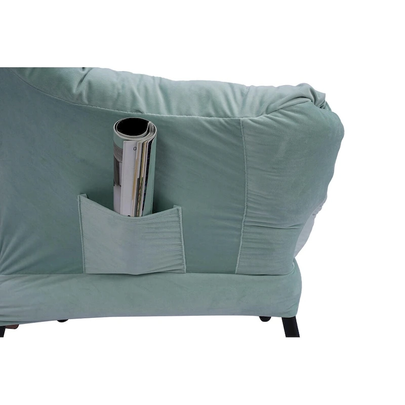 Green 22.35 Tufted Lounge Chair with Side Pocket