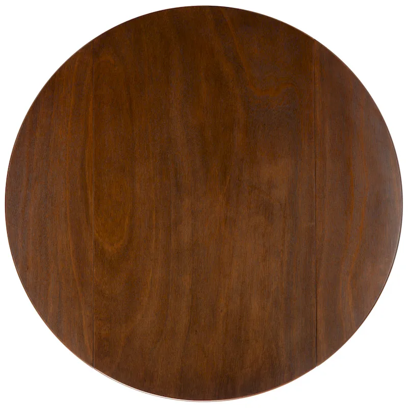Folding Round Dining Table - Space-Saving Design (Black/Light Oak/Light Grey/Walnut)