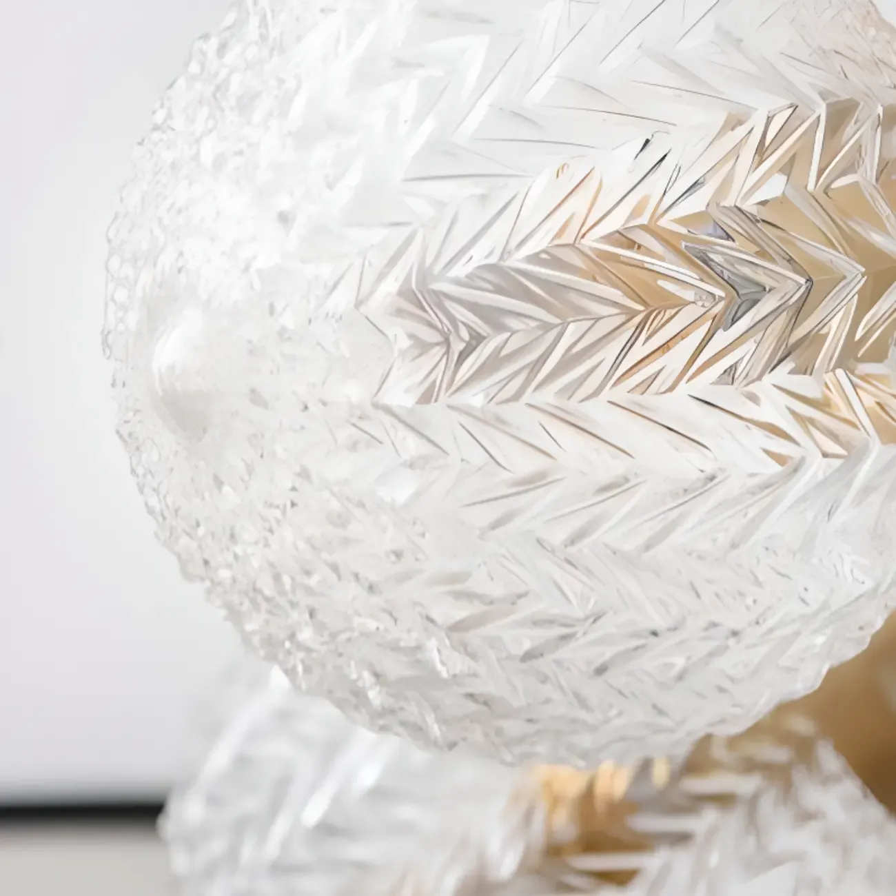 Elegant 6-Light Globe Glass Golden Semi Flush Ceiling Light