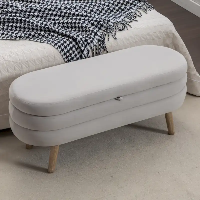 Storage Bench Bedroom Bench With Wood Legs
