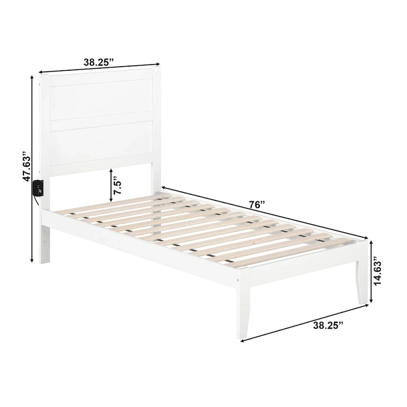 NoHo Twin Bed in White