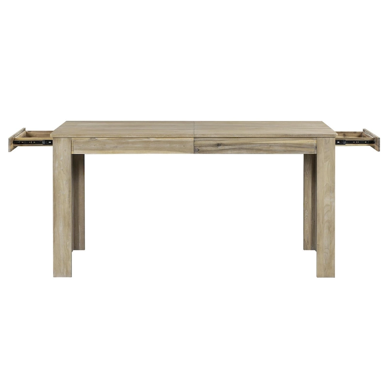 7-Piece Wooden Dining Table Set with 12 Leaf