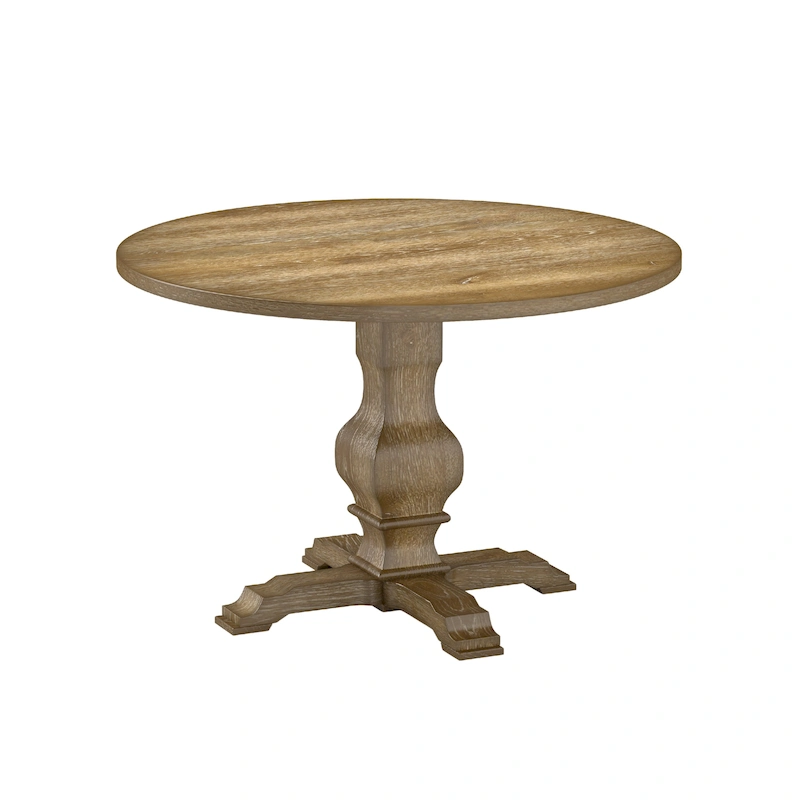 Roundhill Furniture Havre Pedestal Base Round Dining Table - N/A