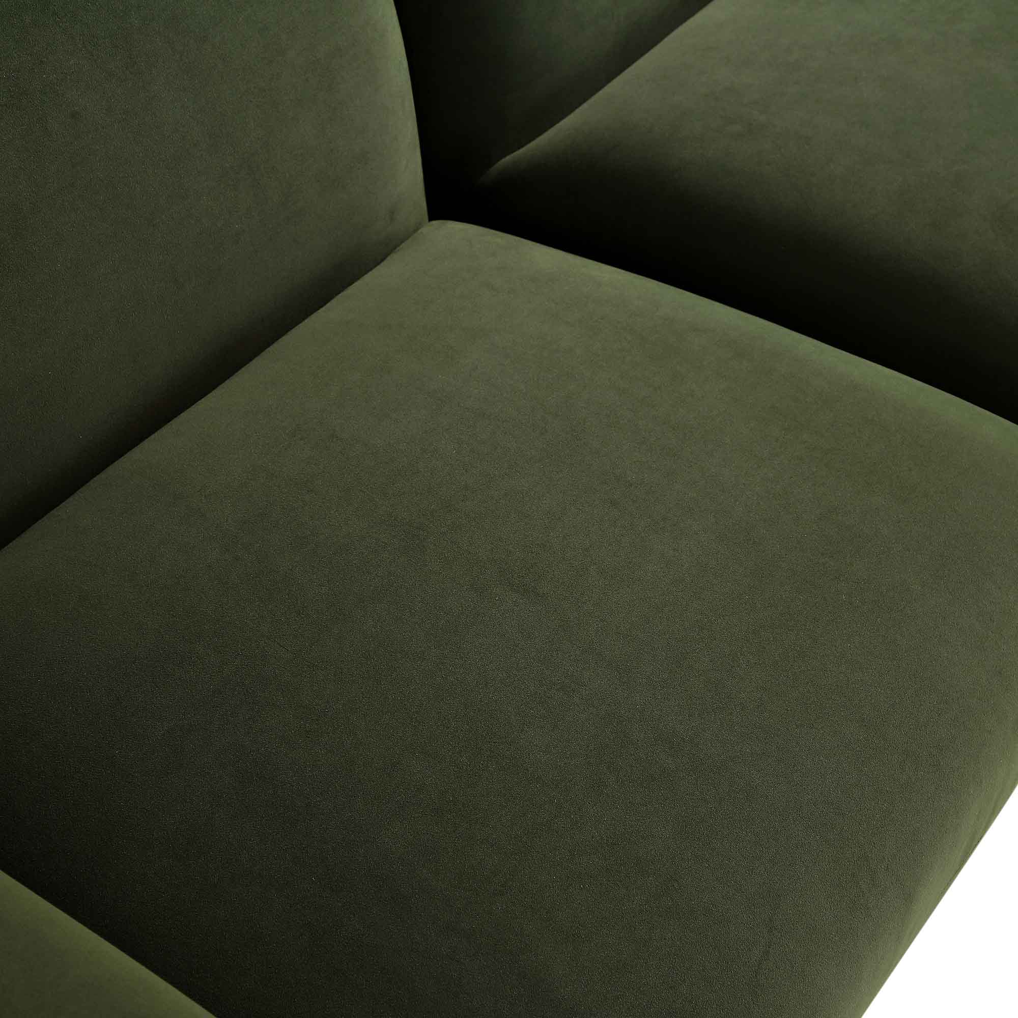 Three Seater Sofa, Moss Green Velvet
