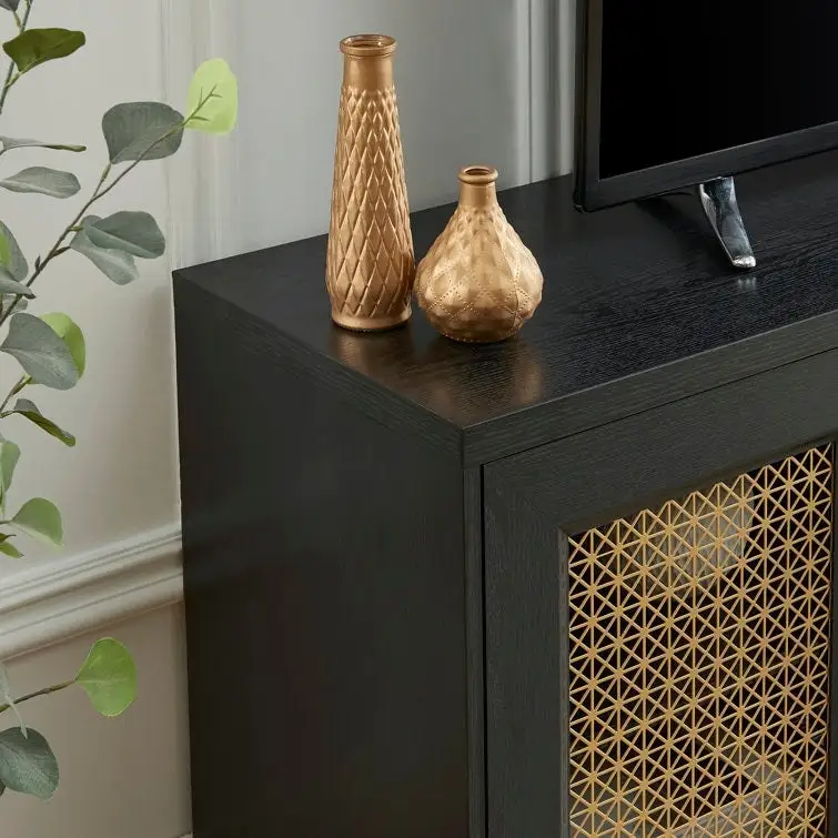 69.5 Wood TV Stand Media Console Entertainment Center