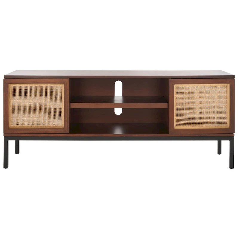 Cristen 1 Shelf Rattan Media Stand - 54  W x 15  D x 22  H - 54Wx15Dx22H