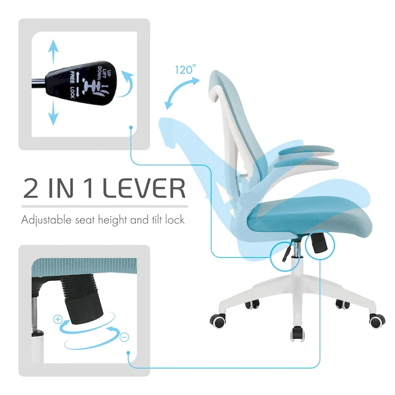 Ergonomic Mesh Office Chair with Nylon Base and Tilt Mechanism
