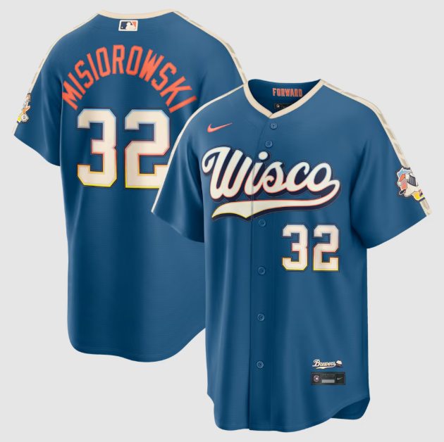 Milwaukee Brewers Jacob Misiorowski Mineral Blue 2026 City Connect Stadium Jersey