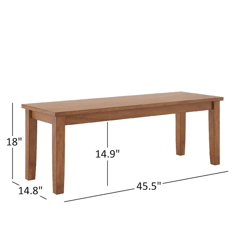 Wilmington II Rectangular Oak Finish Breakfast Nook