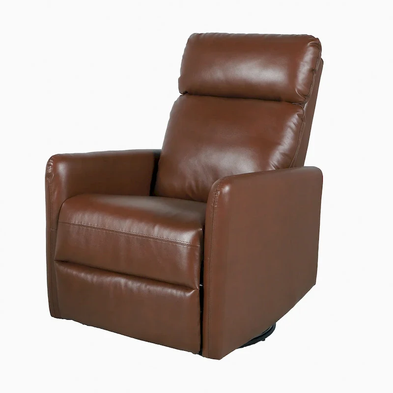 Leather Manual Swivel Recliner