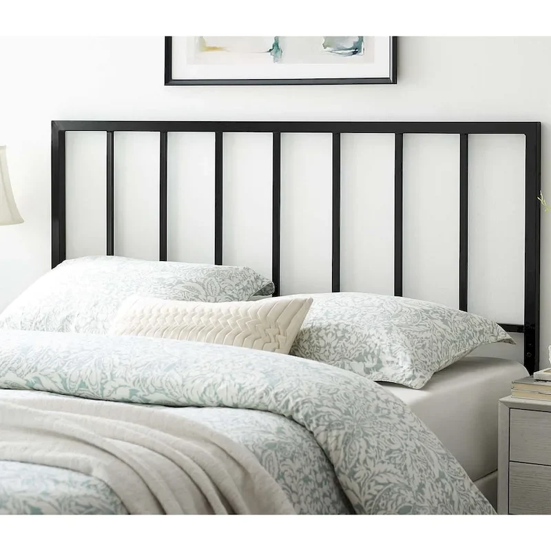 Kenvil Classic Queen Size Black Metal Headboard
