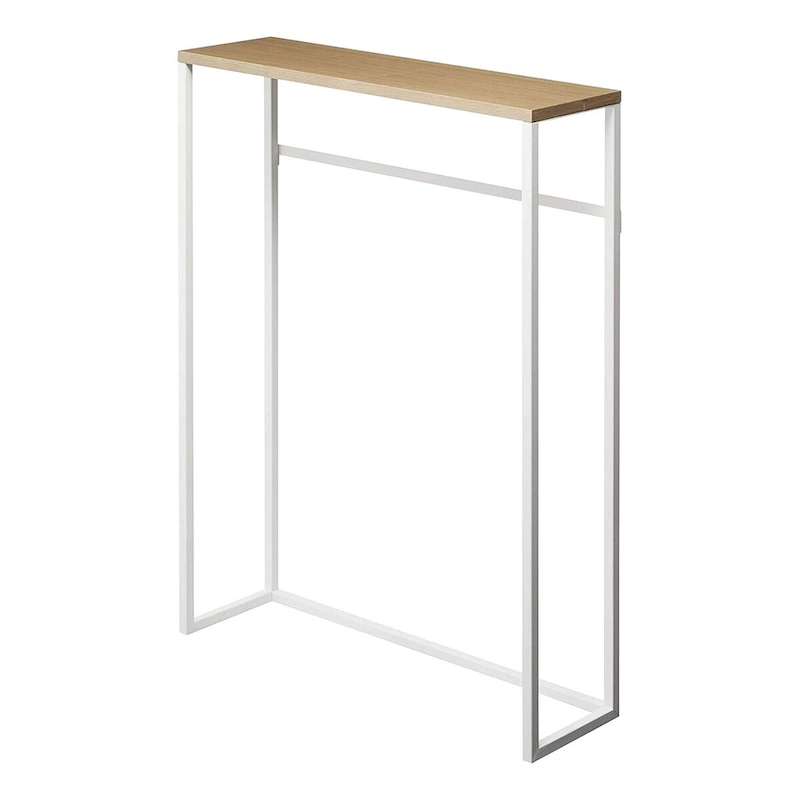 Yamazaki Home Narrow Entryway Console Table, Steel, Holds 11 lbs - L 7.28 x W 23.62 x H 31.69 inches