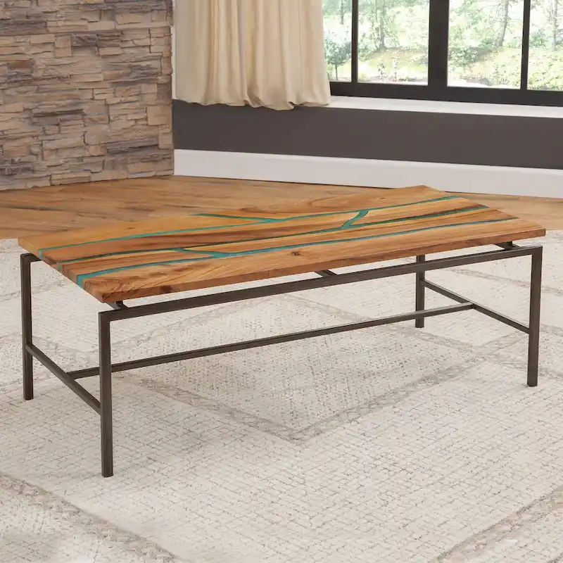 Modern Living Room Coffee Table, Sturdy Construction, Spacious Tabletop Surface