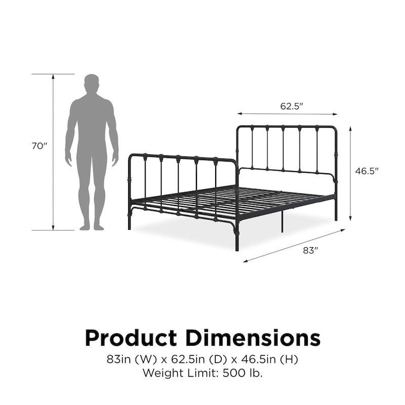 Avenue Greene Sandy Farmhouse Metal Bed