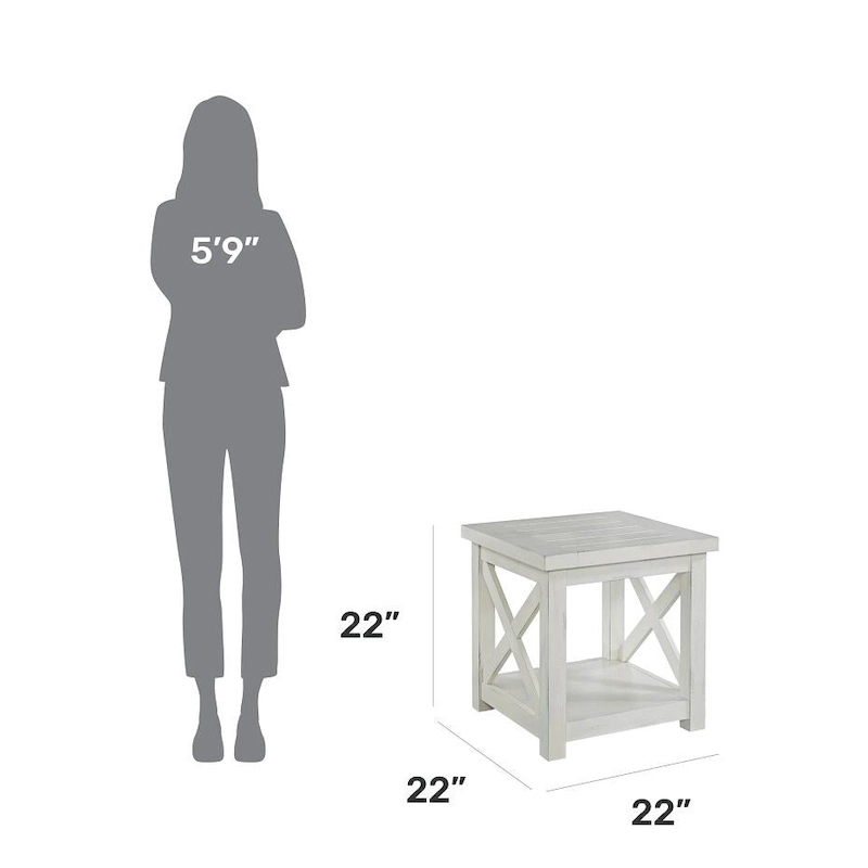 Seaside Lodge Off-White End Table