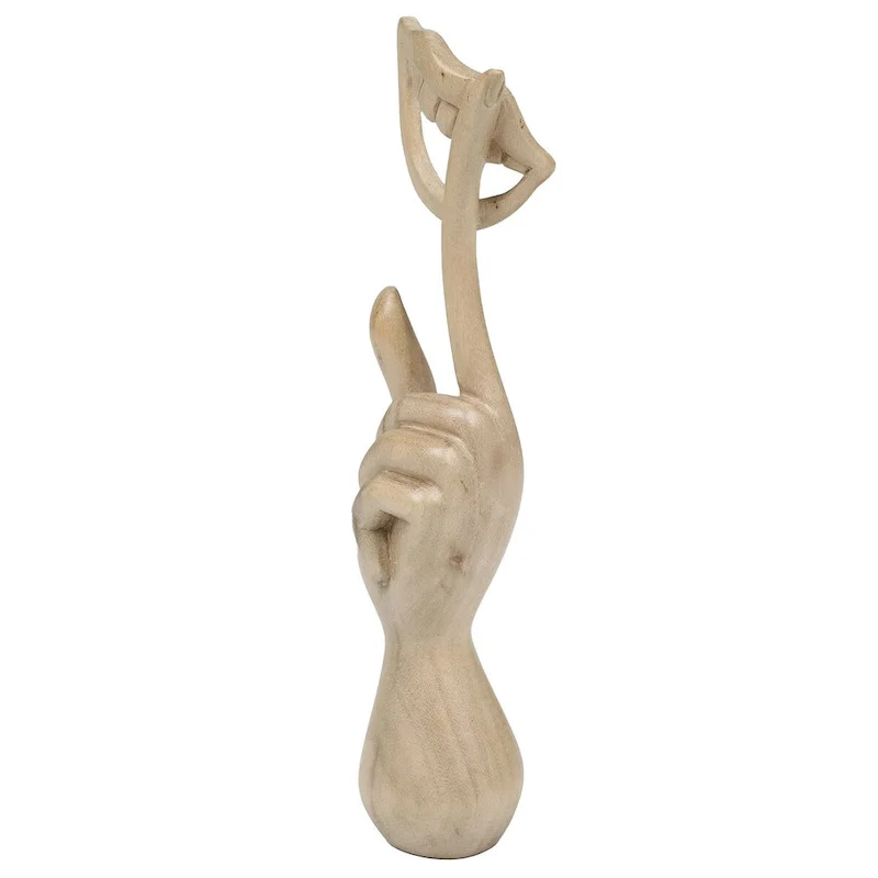 Novica Handmade Laughing Wood Sculpture